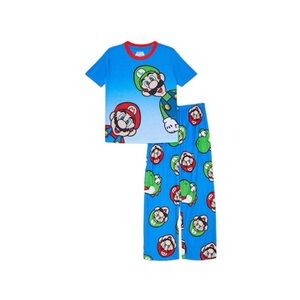 Nintendo Mario Blue and Red Kids Pajama Set